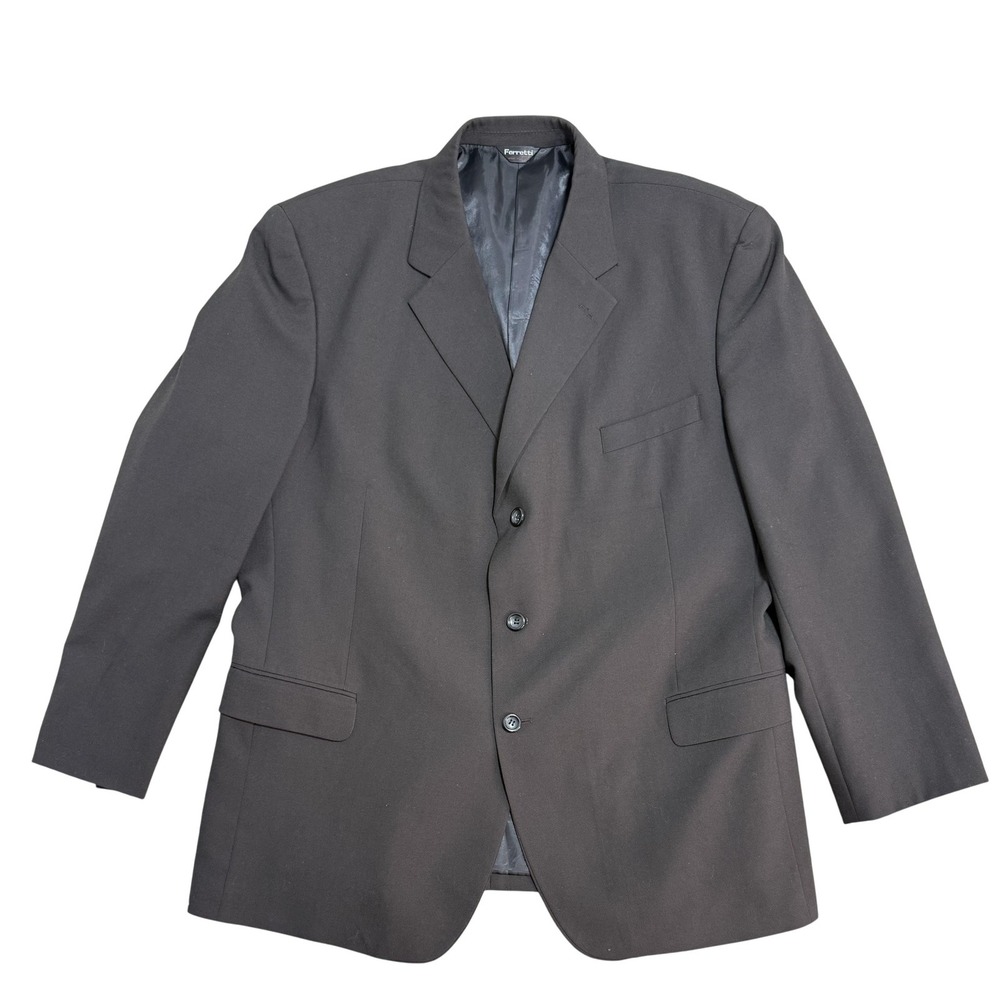 Ferretti Suit Jacket Mens 48 Brown Super 100s Merino Wool 3 Button Notch Lapel